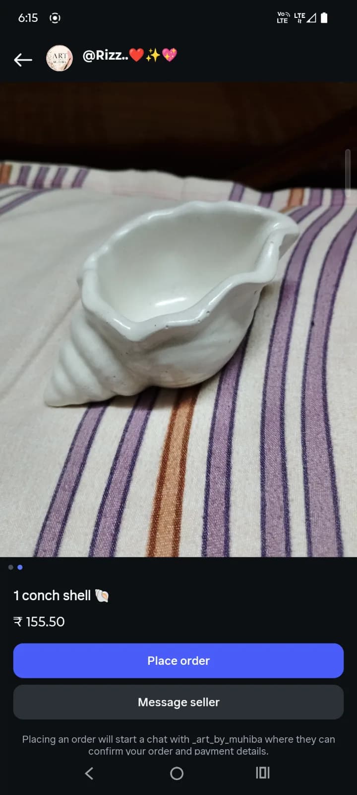 Conch shell x1 — 2